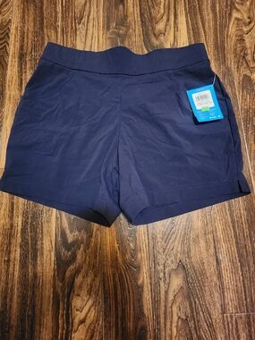 Columbia Women's Anytime Navy Blue Athletic Shorts Sz Lg 12-14 NWT